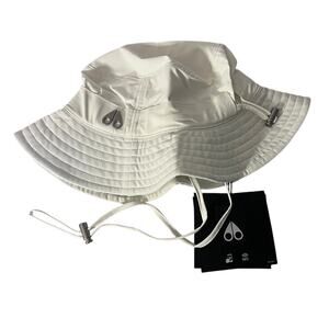 Moose Knuckles Parliament Bucket Hat White/Plaster Size: OS - NWT